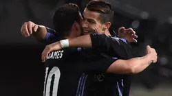 COMO EN LOS VIEJOS TIEMPOS. James y CR7 fueron grandes socios en el Merengue.