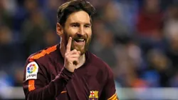 La felicidad de Messi en los festejos del Barcelona
