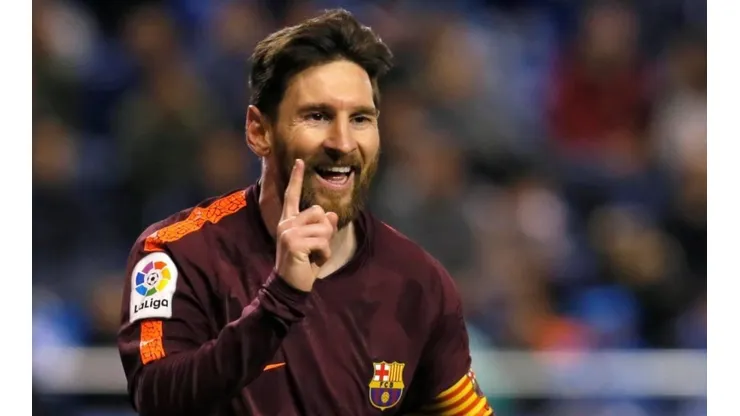 La felicidad de Messi en los festejos del Barcelona