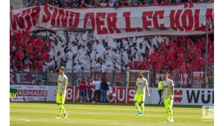 A falta de 2 fechas, Colonia ya no puede hacer nada para mantenerse en la Bundesliga (Foto: @Bundesliga_DE)