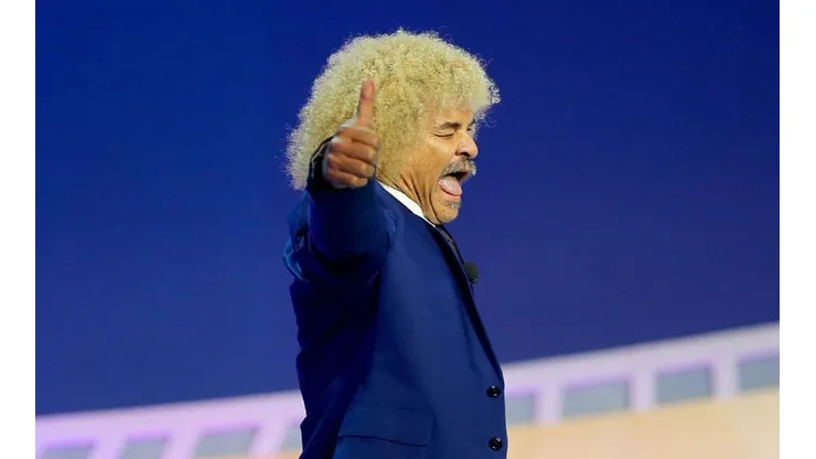 Valderrama durante el sorteo del Mundial.