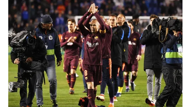 Andrés Iniesta tras la victoria de Barcelona en Riazor.