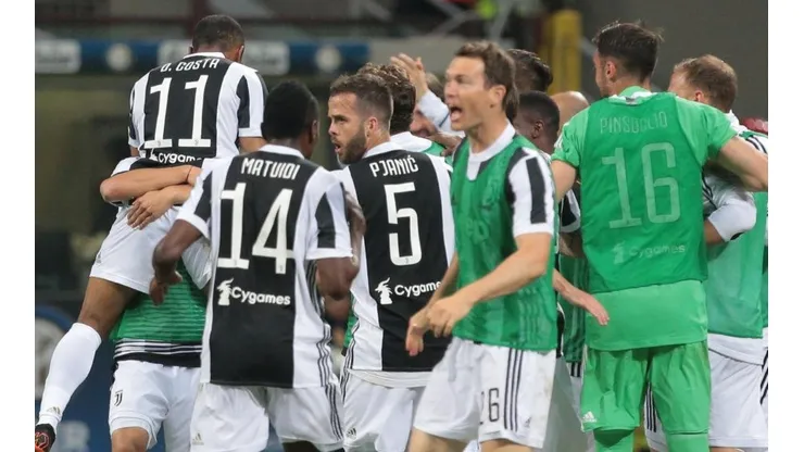 El festejo de Juventus en un duelo realmente trascendental.