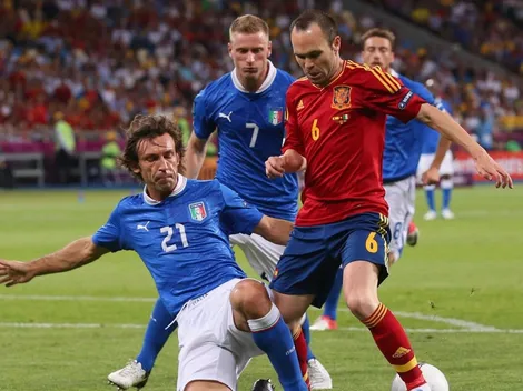 Exceso de fútbol: el mensaje de Pirlo para Iniesta por su salida del Barcelona