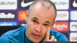 Foto de Andrés Iniesta en su despedida.