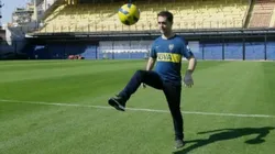 Berlín tuvo tiempo para hacer jueguito en la cancha de Boca.