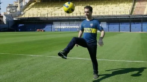 Berlín tuvo tiempo para hacer jueguito en la cancha de Boca.