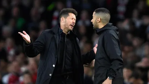 Diego Simeone fue expulsado en el empate ante Arsenal.