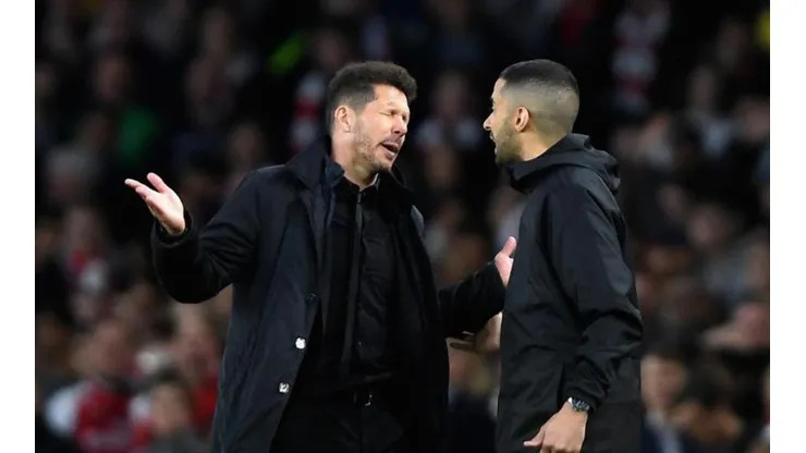 Diego Simeone fue expulsado en el empate ante Arsenal.