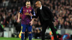 Iniesta y Guardiola, juntos en Barcelona.