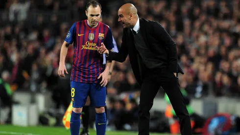 Iniesta y Guardiola, juntos en Barcelona.