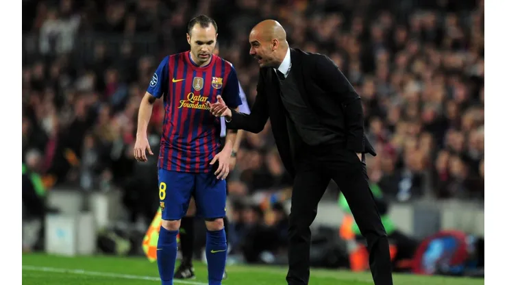 Iniesta y Guardiola, juntos en Barcelona.