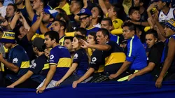 Los hinchas de Boca en la Bombonera ante Palmeiras.