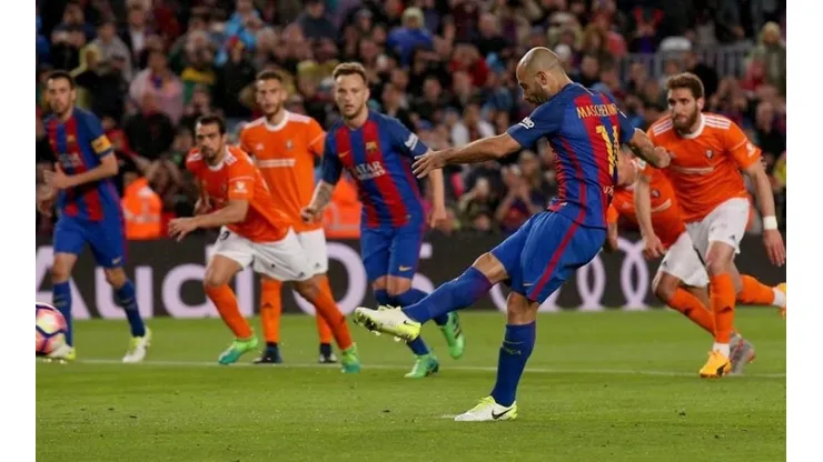 Mascherano festejó el aniversario de su primer gol en el Barcelona
