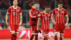 FRUSTRADOS. Los jugadores del Bayern Múnich tras la derrota con Real Madrid (Foto: Getty).