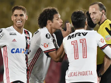 El árbitro terminó el partido cuando Flamengo ponía el 1-0 y desató un escándalo