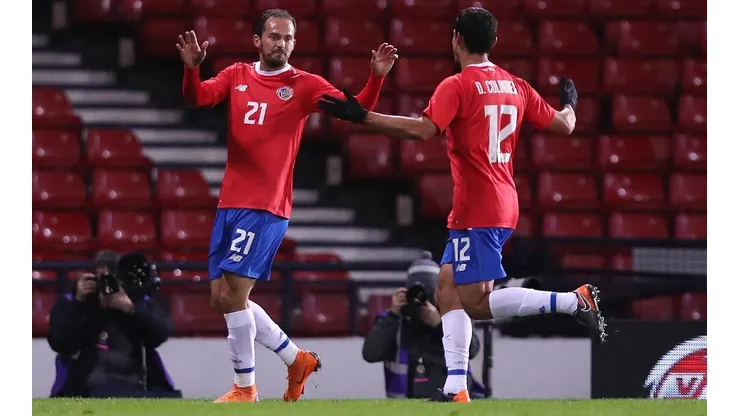 DE FESTEJO. Ureña celebra su gol con la Selección de Costa Rica antes de Rusia 2018 (Foto: Getty).