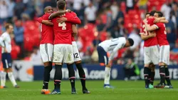 Foto de los jugadores de Manchester United.