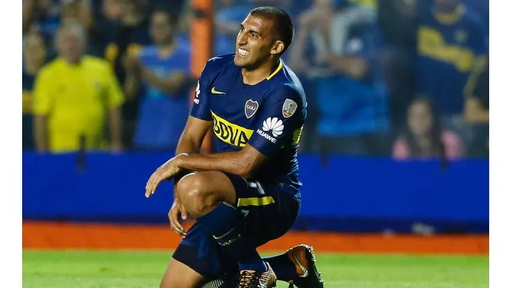 PUEDE FALLAR. Wanchope Ábila tuvo el empate ante Palmeiras por la Copa Libertadores (Foto: Getty).