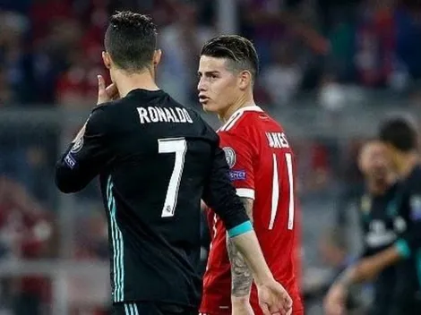 Champions: Así fue el encuentro entre James y Cristiano Ronaldo