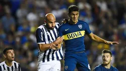 Lisandro Magallán en un partido ante Talleres de Córdoba.