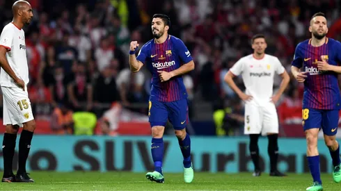 Foto de Luis Suárez en la final de la Copa del Rey.