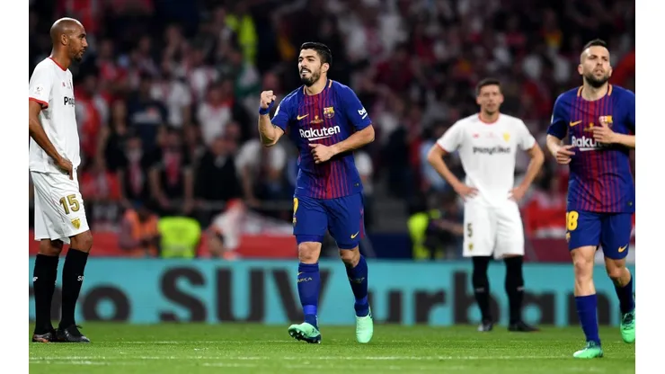 Foto de Luis Suárez en la final de la Copa del Rey.