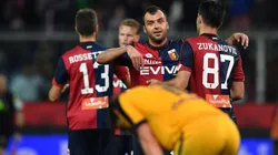 Goran Pandev celebra su golazo ante Hellas Verona.
