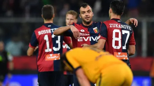 Goran Pandev celebra su golazo ante Hellas Verona.