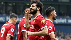 Mohamed Salah jugando con Liverpool.