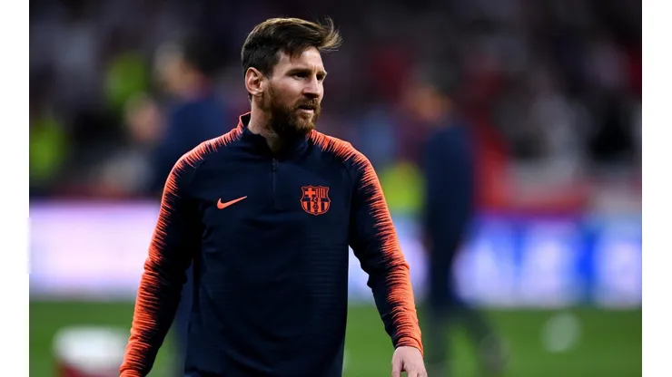 Foto de Lionel Messi en la previa de la final ante Sevilla