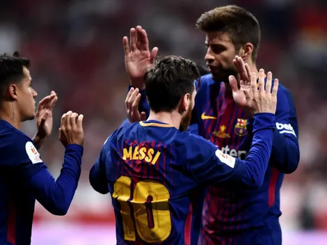 Copa del Rey: Coutinho marcó de penal y le agradeció a Messi