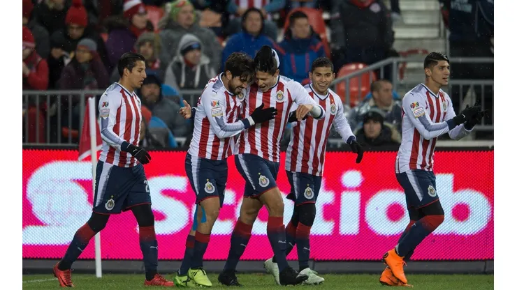10170418_TOR_CHI_FIN_CONCACAF_SCCL_FESTEJO - Action photo during the match Toronto (CAN) vs Chivas (MEX), Corresponding to the first leg of the Scotiabank CONCACAF Champions League Final 2018, at the BMO Field, Toronto.Foto de accion durante el partido Toronto (CAN) vs Chivas (MEX), Correspondiente al partido de ida de la Final de la Liga de Campeones CONCACAF Scotiabank 2018, en el Estadio BMO Field, Toronto.EN LA FOTO: FESTEJO