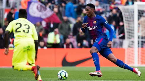 Foto de Yerry Mina, jugador de Barcelona.