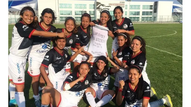 Las jugadoras de Lobos BUAP le mandaron un mensaje a la plantilla del primer equipo (Foto: CampeonasMX)