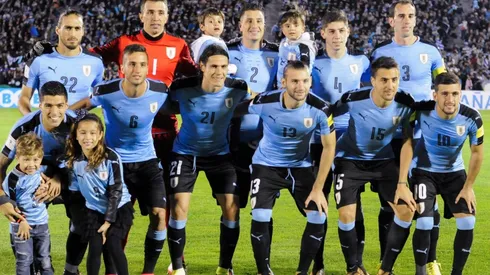 ARRIBA LA CELESTE. La Selección de Uruguay en el último partido de las Eliminatorias rumbo a Rusia 2018 (Foto: Getty).