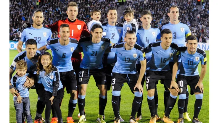 ARRIBA LA CELESTE. La Selección de Uruguay en el último partido de las Eliminatorias rumbo a Rusia 2018 (Foto: Getty).