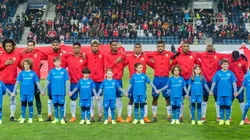 HORA DE HIMNOS. La Selección de Panamá durante la Fecha FIFA de marzo ante Suiza (Foto: Getty).