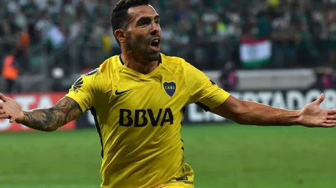 SILENCIO ALLIANZ PARQUE. El festejo de Carlos Tevez tras su gol ante Palmeiras (Foto: Getty).