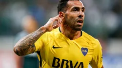 Carlos Tevez celebra ante Palmeiras.