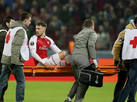 A Ramsey le engraparon la pierna...¡en el entretiempo!