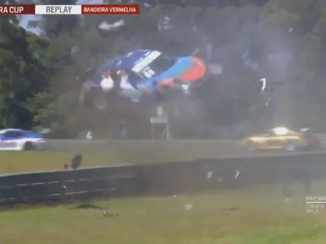 Impresionante accidente: bólido se dio ocho vueltas en el aire después de un leve roce en Brasil