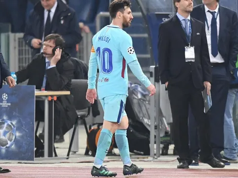 Sin hablar y cabizbajo: Messi dejó el Olímpico de Roma en silencio