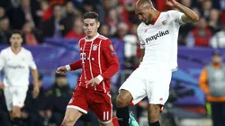 James Rodríguez el colombiano fichado en el Bayern Munich en el primer partido de cuartos contra Sevilla.