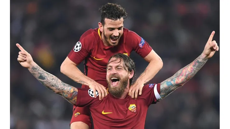 FIESTA EN LA ROMA. De Rossi llenó de alegría después de la clasificación por Champions League (Foto: Getty).