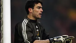 Pablo Cavallero defendiendo el arco de Argentina en el Mundial 2002.