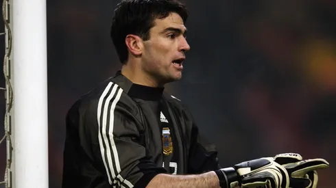 Pablo Cavallero defendiendo el arco de Argentina en el Mundial 2002.