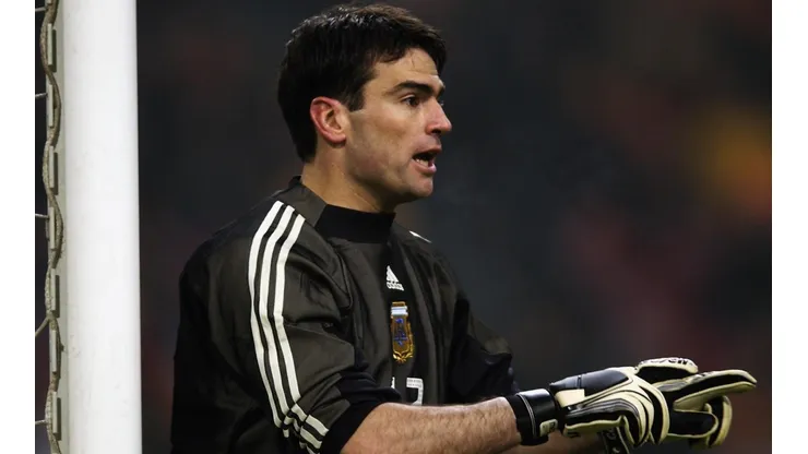 Pablo Cavallero defendiendo el arco de Argentina en el Mundial 2002.