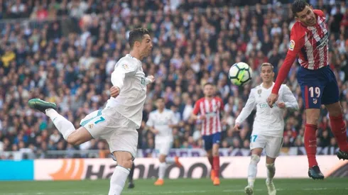 Cristiano Ronaldo y su tanto ante Atlético Madrid.