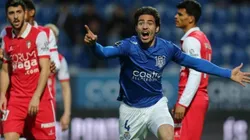 El emocionado festejo del defensor mexicano